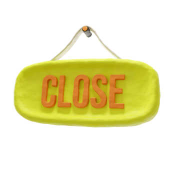 3d Store shop close board png