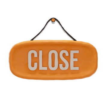 3d Store shop close board png