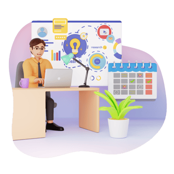 Data Analysis Processing, 3D Character Illustration png