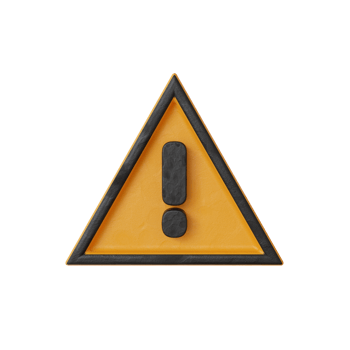 3d Warning sign png