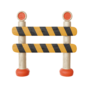 3d Construction road barrier png