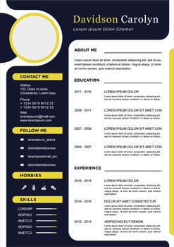 professional curriculum vitae template vector