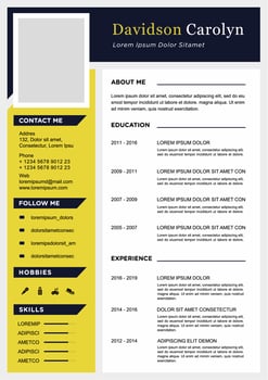 professional curriculum vitae template vector