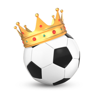3D Rendering Soccer Ball With Golden Crown png