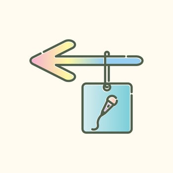 gradient color icon to sing vector