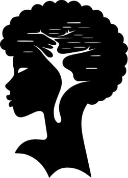 African - Minimalist and Flat Logo - Vector illustration