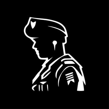 Army, Minimalist and Simple Silhouette - Vector illustration