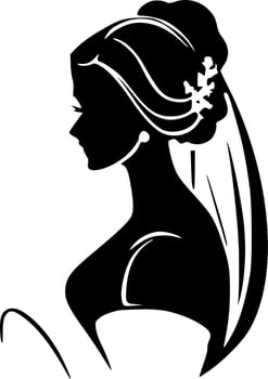 Bridal - Black and White Isolated Icon - Vector illustration