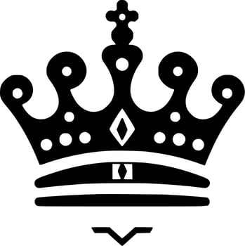 Coronation - Black and White Isolated Icon - Vector illustration