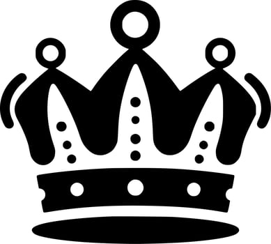 Coronation, Black and White Vector illustration