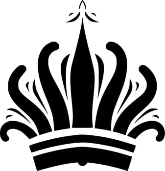 Coronation - Black and White Isolated Icon - Vector illustration