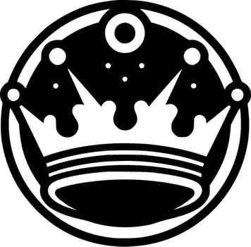 Coronation, Black and White Vector illustration