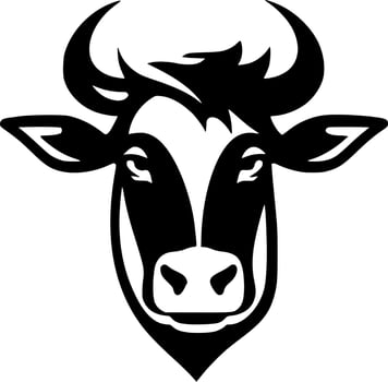 Cow - Minimalist and Flat Logo - Vector illustration