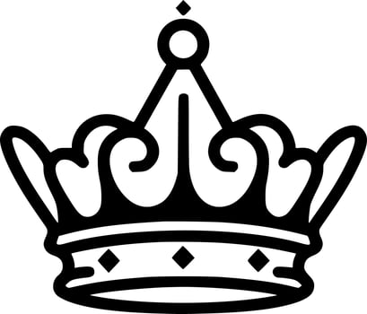 Crown, Minimalist and Simple Silhouette - Vector illustration