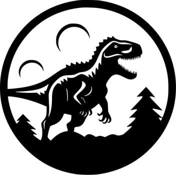 Dinosaur - Minimalist and Flat Logo - Vector illustration