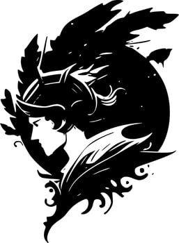Fantasy, Black and White Vector illustration