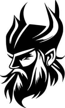 Fantasy - Black and White Isolated Icon - Vector illustration
