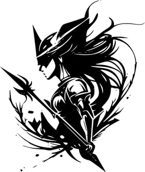 Fantasy, Black and White Vector illustration