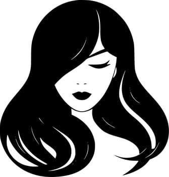 Hair - Minimalist and Flat Logo - Vector illustration