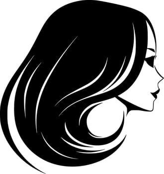 Hair, Minimalist and Simple Silhouette - Vector illustration