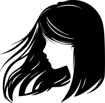 Hair, Minimalist and Simple Silhouette - Vector illustration
