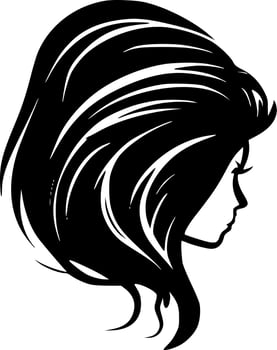 Hair - Minimalist and Flat Logo - Vector illustration