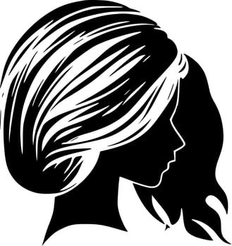 Hair, Minimalist and Simple Silhouette - Vector illustration