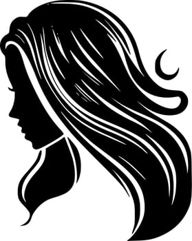 Hair - Minimalist and Flat Logo - Vector illustration