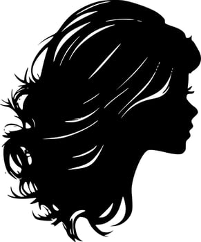 Hair - Minimalist and Flat Logo - Vector illustration