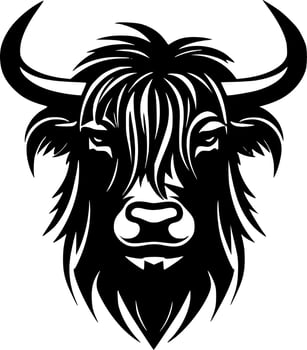 Highland Cow - High Quality Vector Logo - Vector illustration ideal for T-shirt graphic