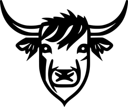 Highland Cow - High Quality Vector Logo - Vector illustration ideal for T-shirt graphic