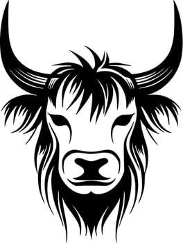Highland Cow - High Quality Vector Logo - Vector illustration ideal for T-shirt graphic