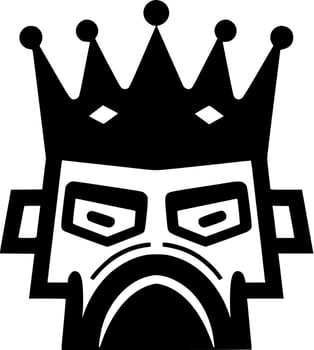 King - Minimalist and Flat Logo - Vector illustration