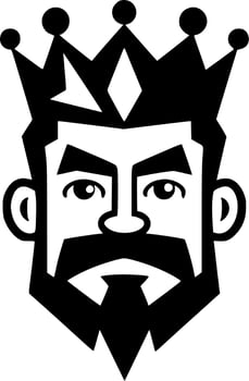 King - Minimalist and Flat Logo - Vector illustration