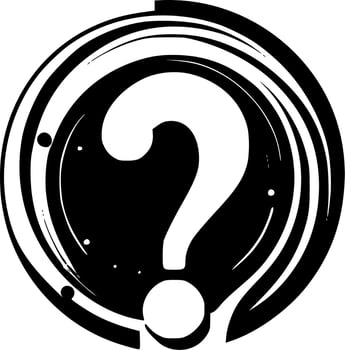 Question, Black and White Vector illustration