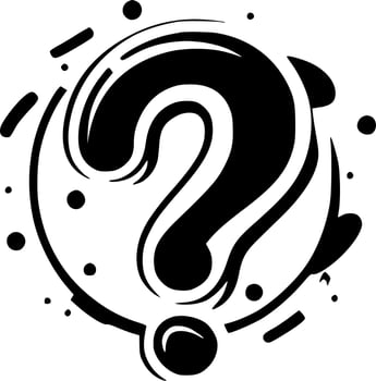 Question - Black and White Isolated Icon - Vector illustration