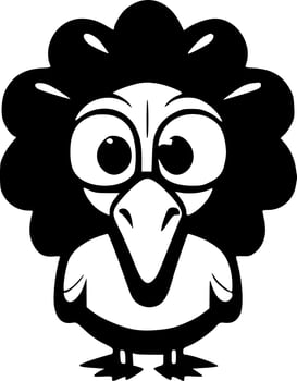 Turkey - Black and White Isolated Icon - Vector illustration