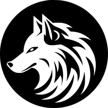 Wolf, Minimalist and Simple Silhouette - Vector illustration