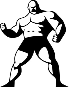 Wrestling - High Quality Vector Logo - Vector illustration ideal for T-shirt graphic
