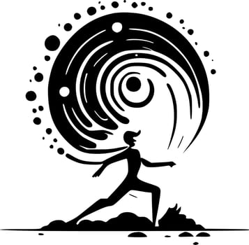 Yoga - Minimalist and Flat Logo - Vector illustration