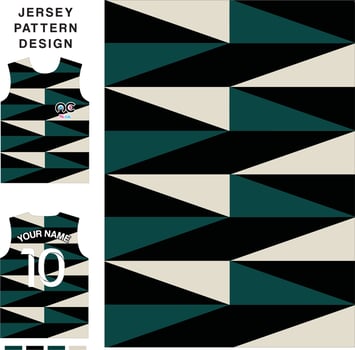 Abstract triangle concept vector jersey pattern template for printing or sublimation sports uniforms football volleyball basketball e-sports cycling and fishing Free Vector.