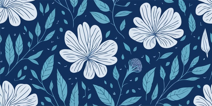 Botanical Bliss, Exquisite Vector Illustration of Flower Motifs