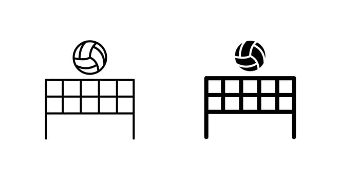 Beach Volleyball Vector Icon