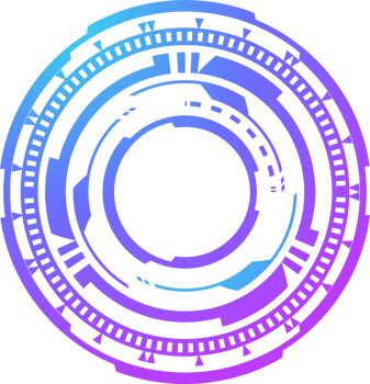 HUD futuristic element. Abstract optical neon aim. Circle geometric shape for virtual interface and games. Camera viewfinder for sniper weapon png