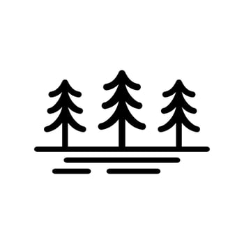 three pine tree logo vector