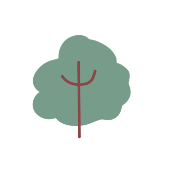Green Tree cartoon doodle png