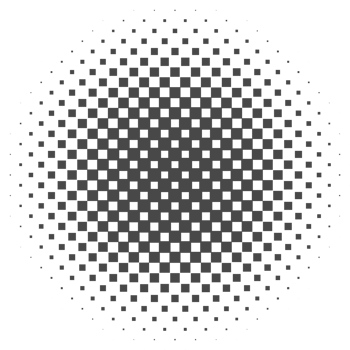 Circle dots with halftone pattern. Round gradient background. Element with gradation points texture. Abstract geometric shape png