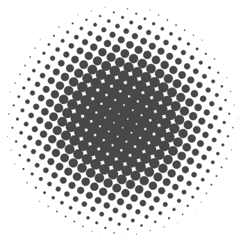 Circle dots with halftone pattern. Round gradient background. Element with gradation points texture. Abstract geometric shape png