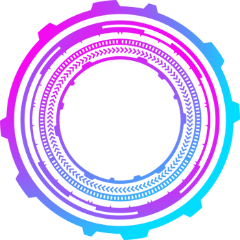 HUD futuristic element. Abstract optical neon aim. Circle geometric shape for virtual interface and games. Camera viewfinder for sniper weapon. png