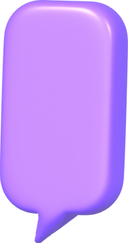 3d purple vertical speech bubble png